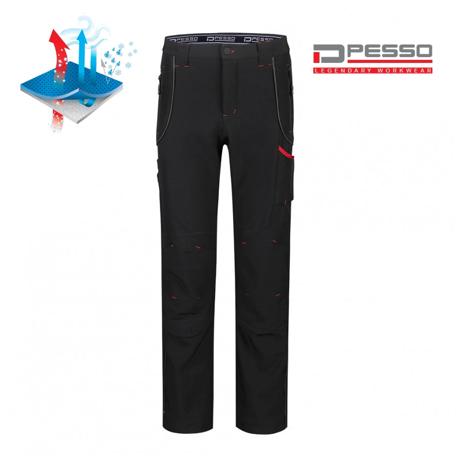 Bikses Softshell Pesso Nebraska, Melnas