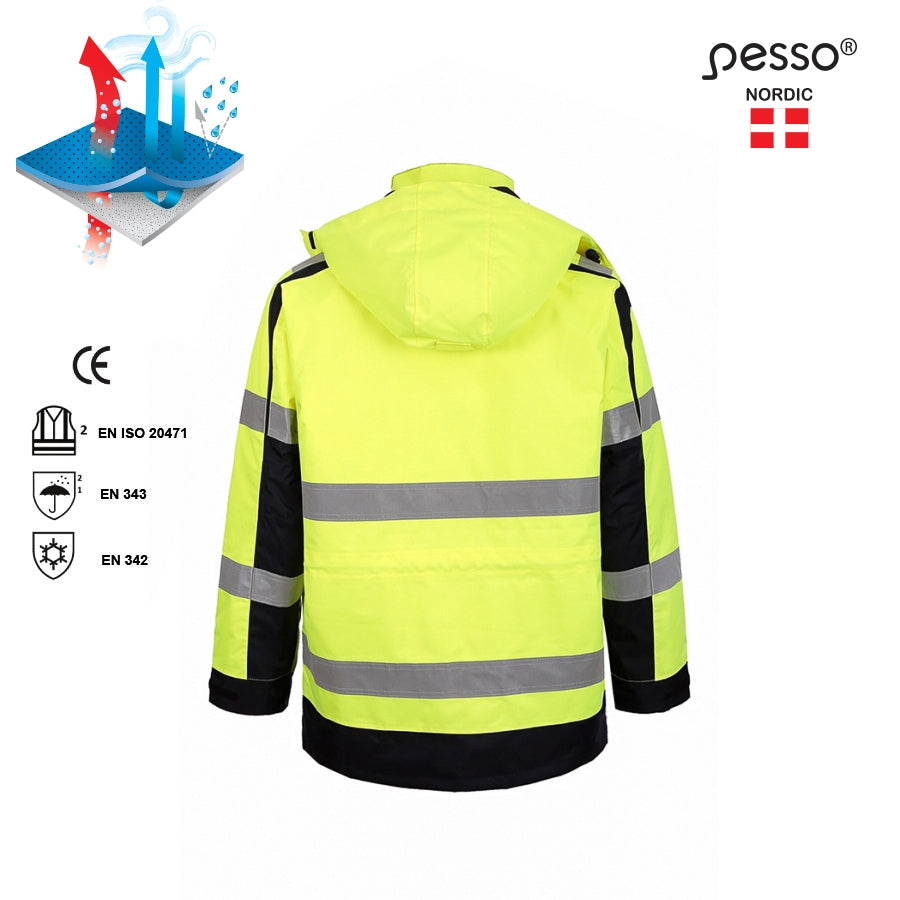 Ūdensnecaurlaidīga ziemas jaka Pesso Montreal HI-VIS