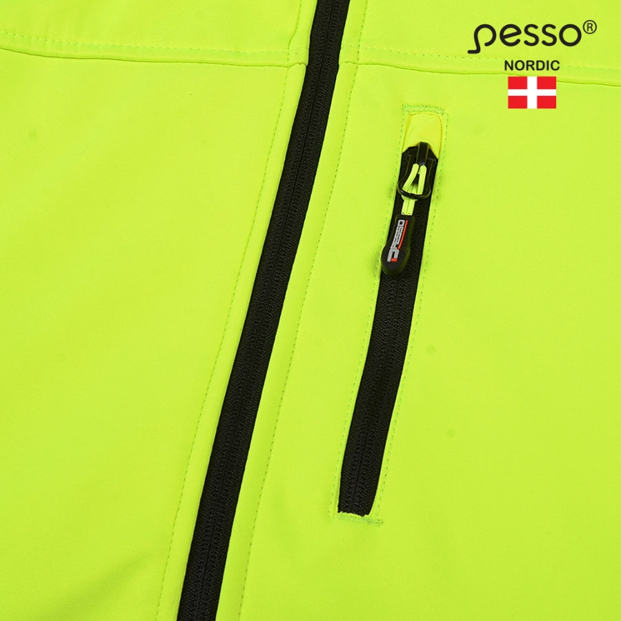 Jaka Softshell Pesso Calgary HI-VIS, Dzeltena