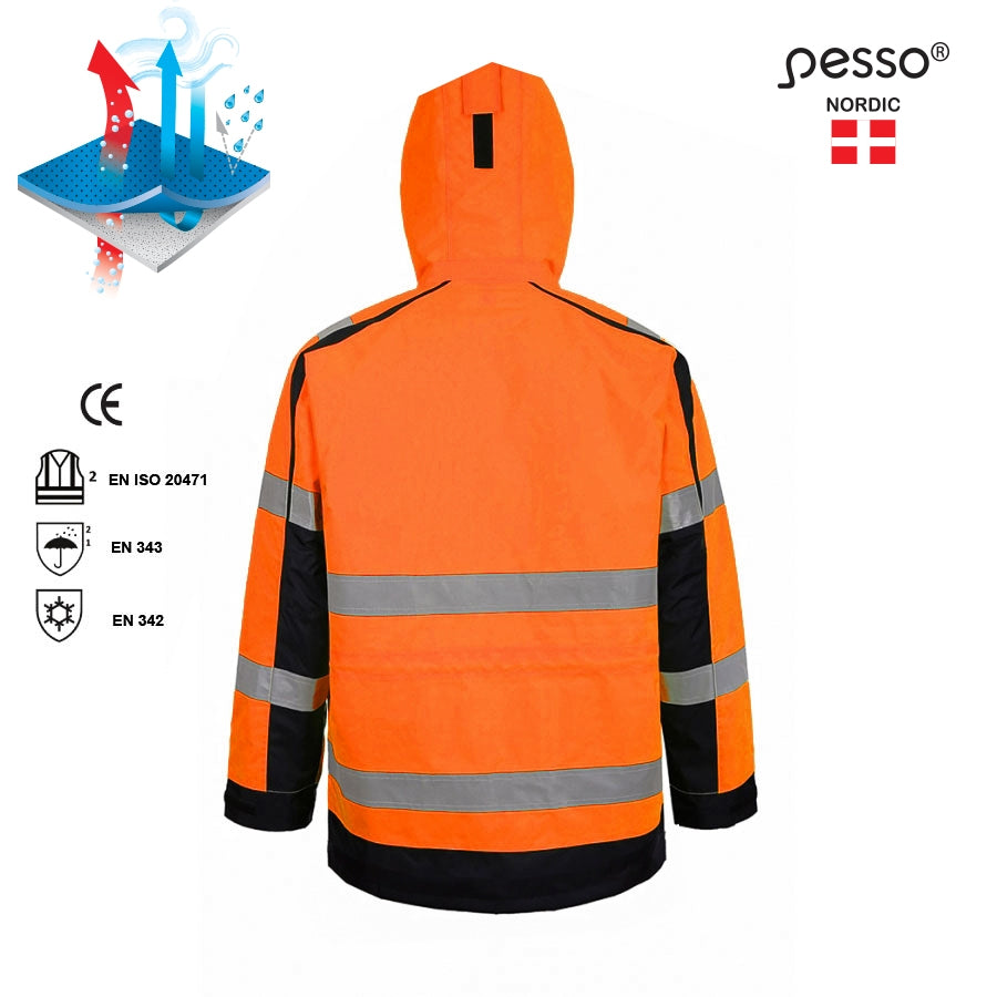 Ūdensnecaurlaidīga ziemas jaka Pesso Montreal, Oranža
