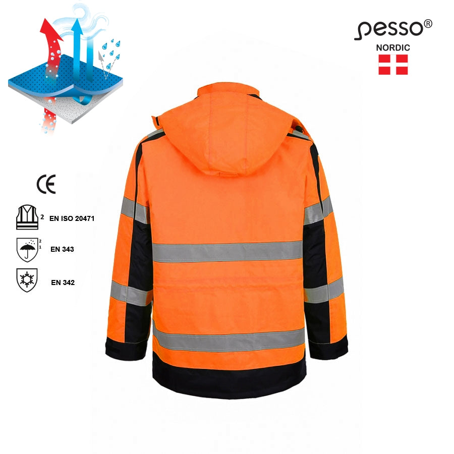 Ūdensnecaurlaidīga ziemas jaka Pesso Montreal, Oranža