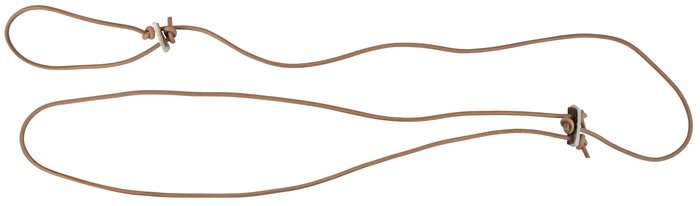 Mystique leather leash with stag horn