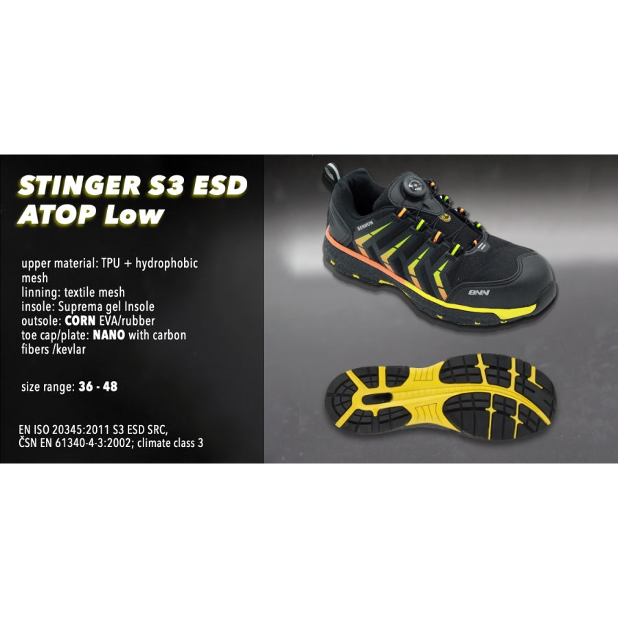 Drošības apavi BNN STINGER S3 ESD