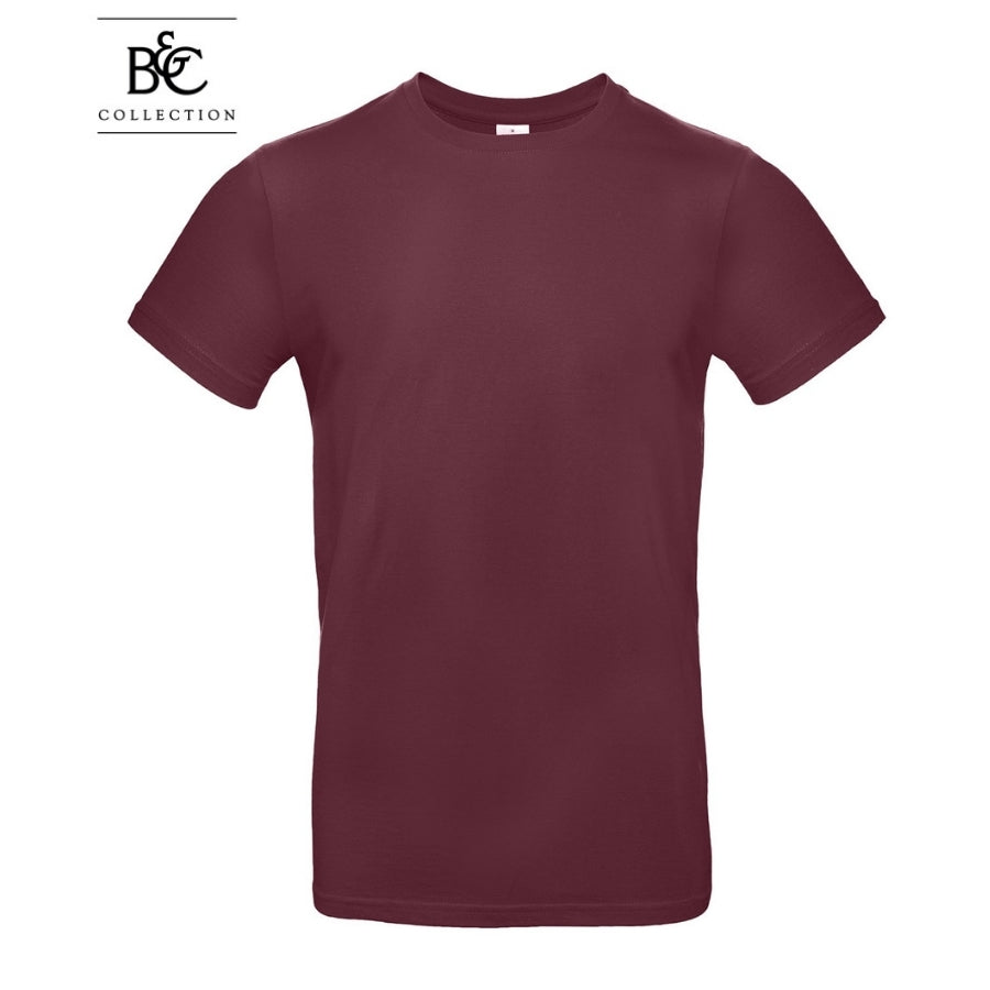 T-krekls ar īsām piedurknēm B&C E190, Burgundija