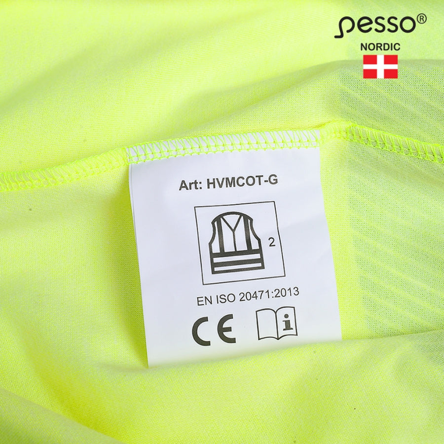 T-krekls High Visibility Pesso HVM, Dzeltens