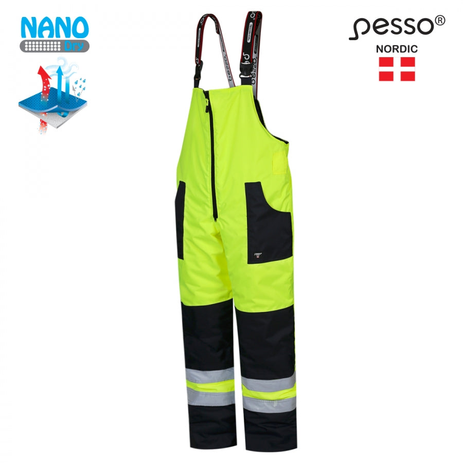 Ūdens atgrūdošs puskombinezons Pesso Montana Hi Vis, Dzeltens