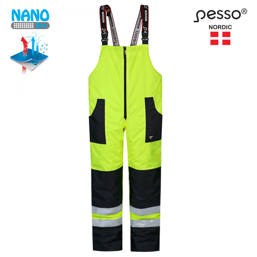 Ūdens atgrūdošs puskombinezons Pesso Montana Hi Vis, Dzeltens