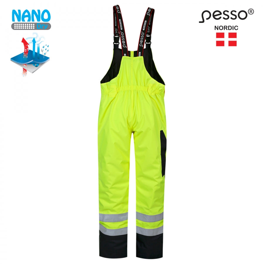 Ūdens atgrūdošs puskombinezons Pesso Montana Hi Vis, Dzeltens