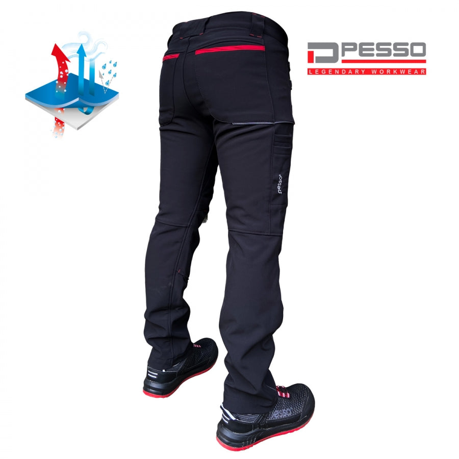 Bikses Softshell Pesso Nebraska, Melnas