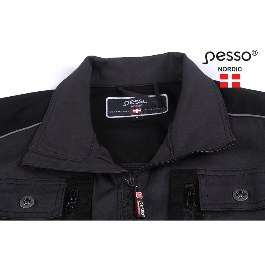 Darba apģērba jaka Pesso Stretch, Pelēka