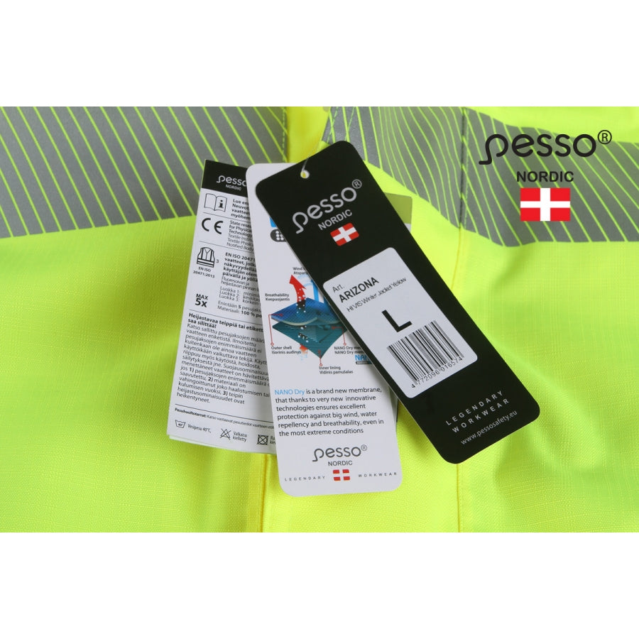Ūdensnecaurlaidīga ziemas jaka Pesso Arizona HI-VIS