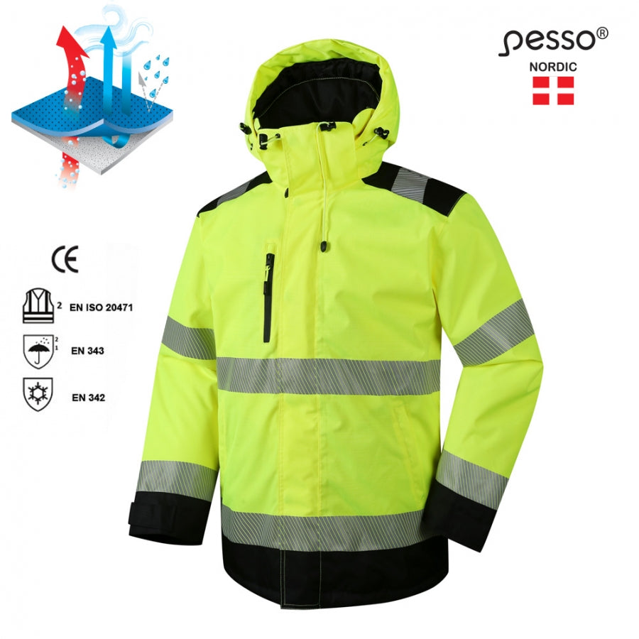 Ūdensnecaurlaidīga ziemas jaka Pesso Arizona HI-VIS
