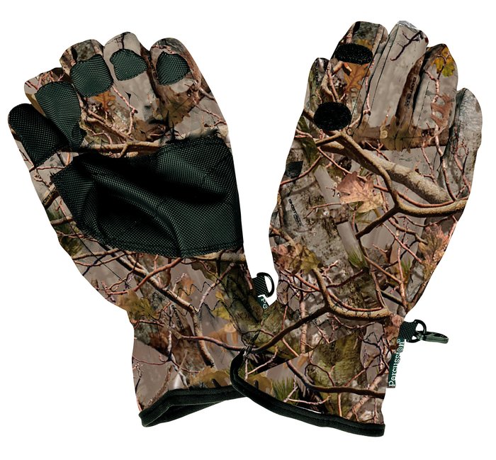 Percussion Ghost Camo Forest Hunting Gloves