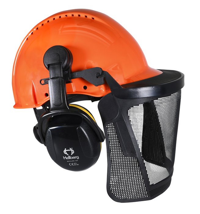 G3000M head protection combination with steel mesh visor and Secure 2 ear defenders