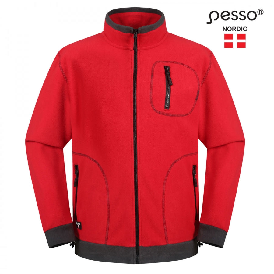 Silts flīsa džemperis Pesso, Sarkans