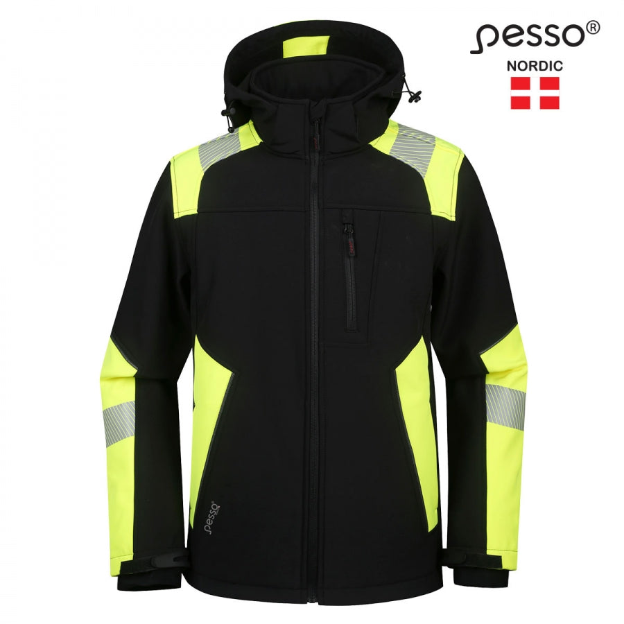 Jaka SoftShell Pesso Astra, Melna/Dzeltena