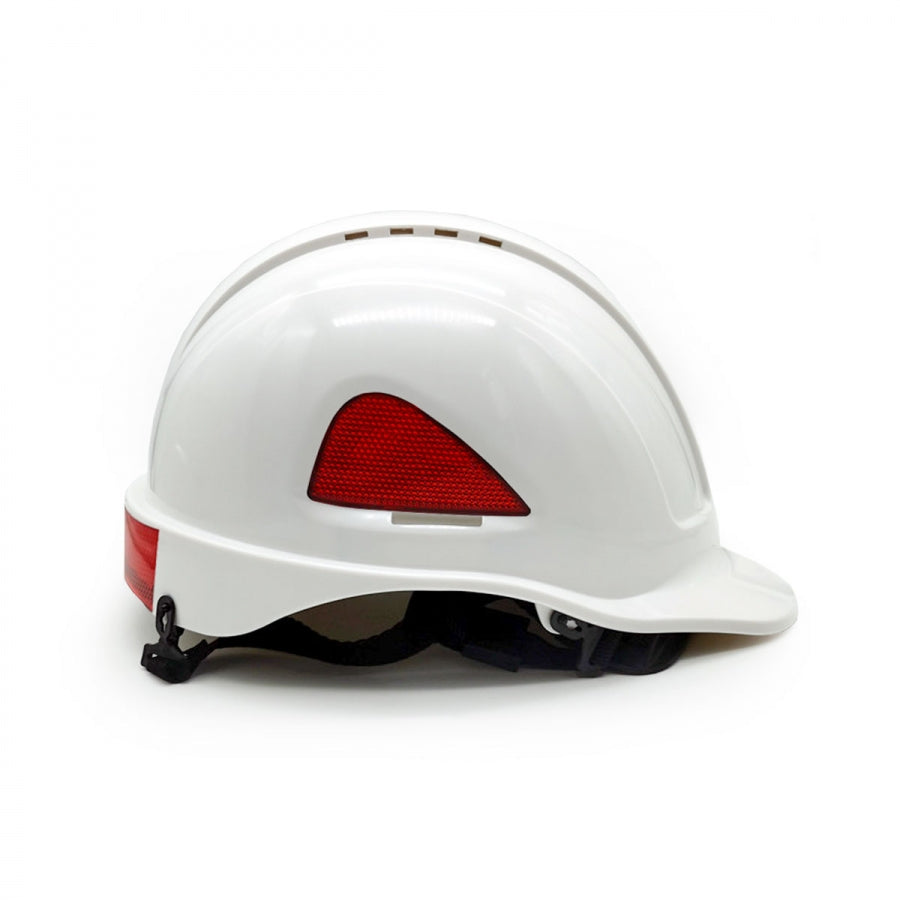 Drošības ķiveres ABS Pesso, Balta ar atstarotājiem