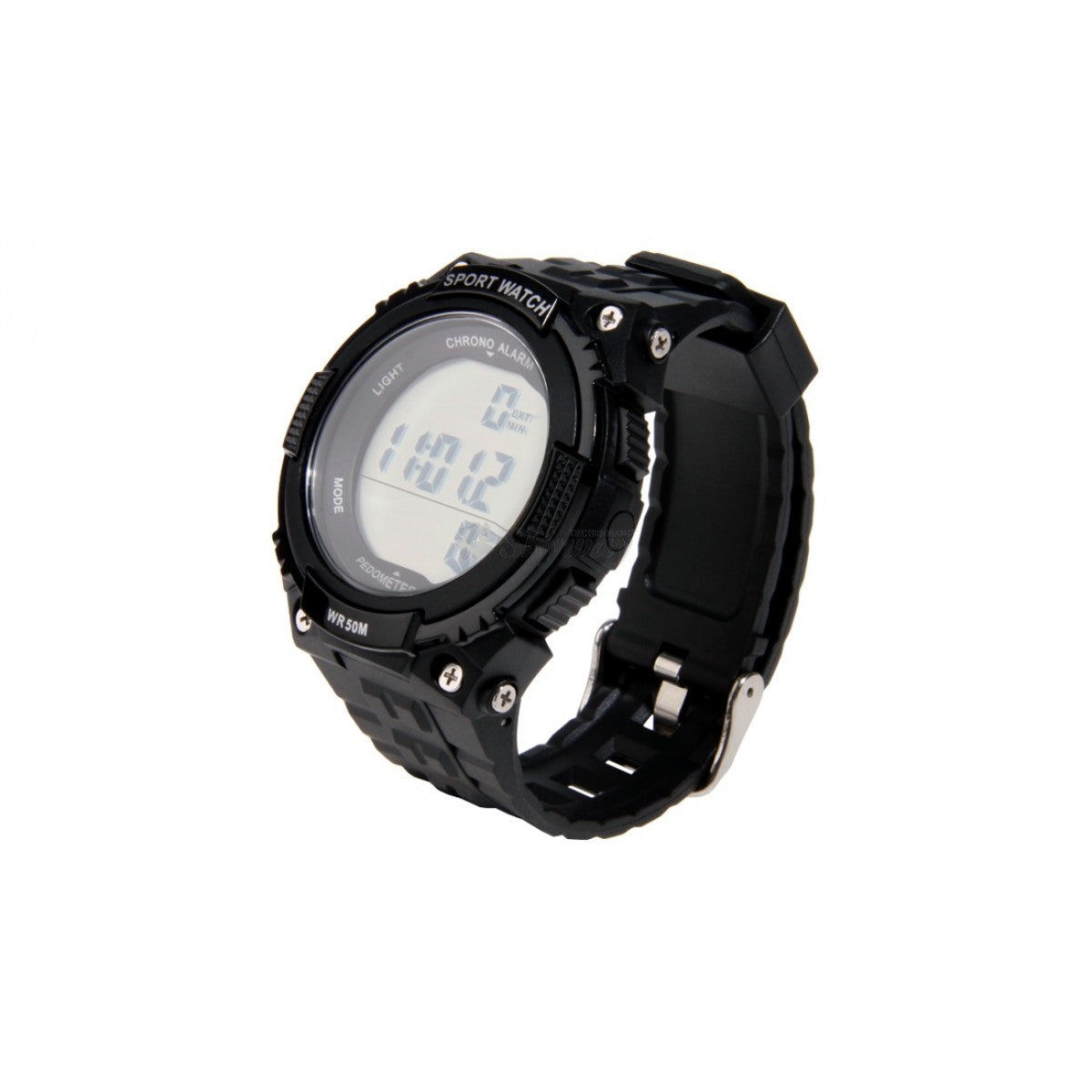 Taktiskais pulkstenis ar pedometru DELTA TACTICS, Melns