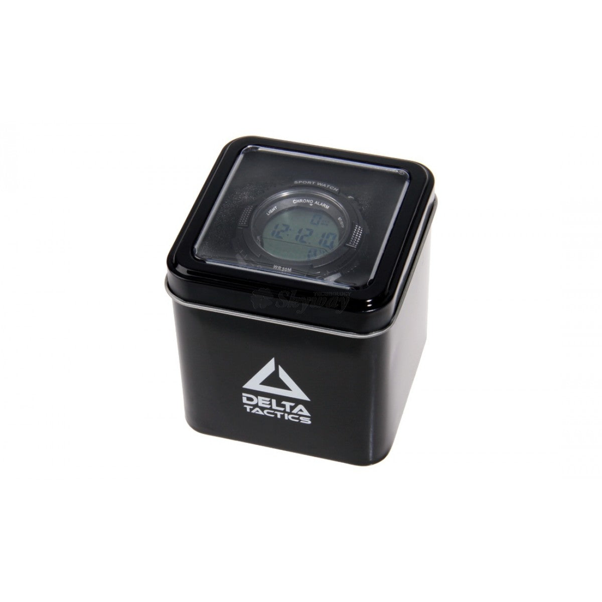 Taktiskais pulkstenis ar pedometru DELTA TACTICS, Melns