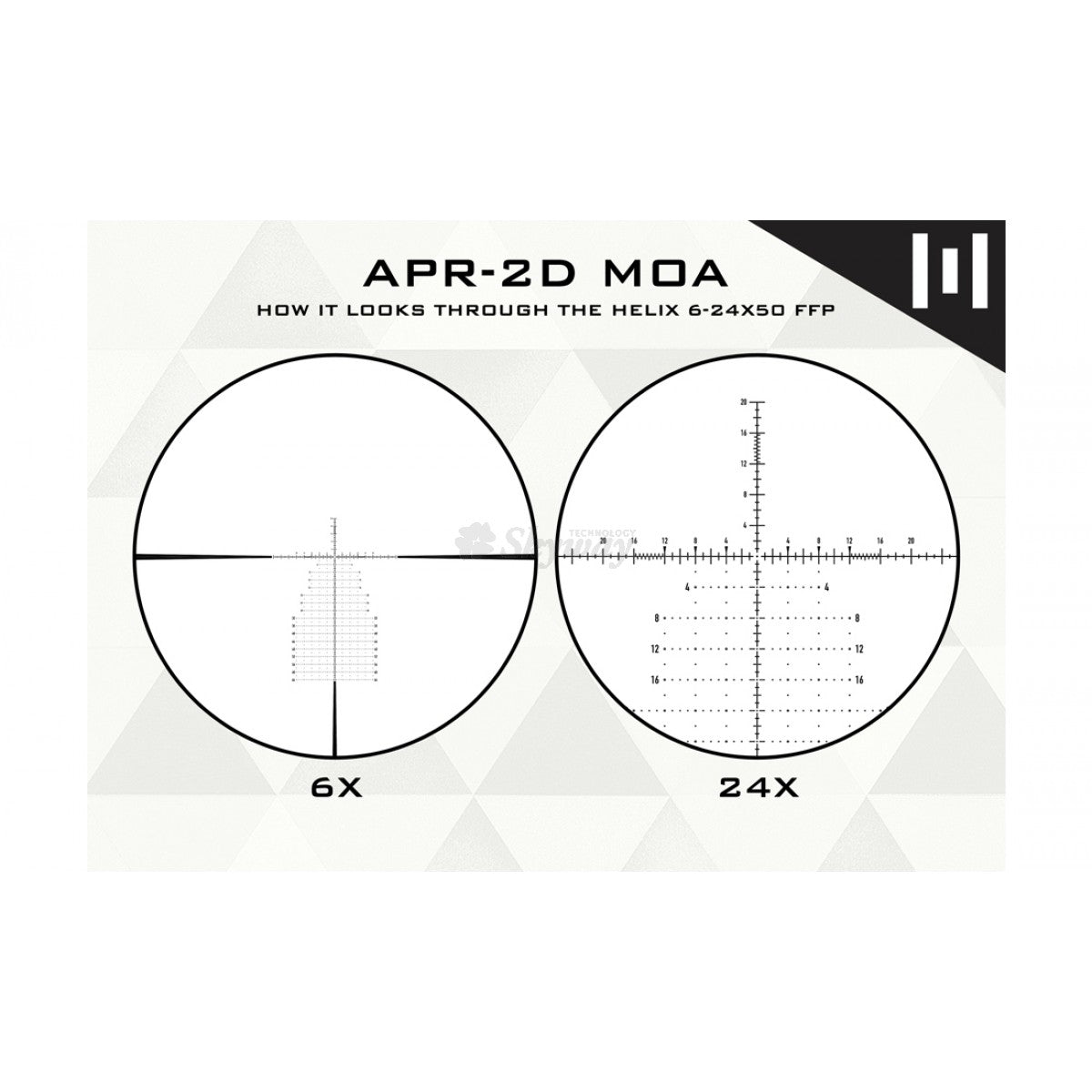 Tēmeklis HELIX 6-24X50 FFP APR-2D MOA ELEMENT OPTICS
